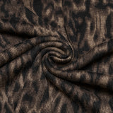 Corvid Men's Gothic Lace Up Top in Leopard Print