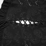 Last Rite Women's Gothic Waistcoat in Black