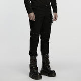 Auber Men's Punk Techwear Trousers in Black