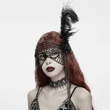 Homunculus Women's Gothic Spiderweb Masquerade Mask in Black & Tarnished Bronze