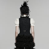 Last Rite Women's Gothic Waistcoat in Black