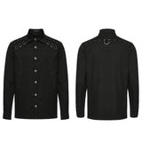 Kyrie Gothic Cotton Eyelet O-Ring Shirt Men's