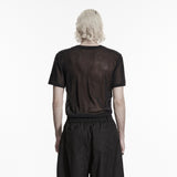 Morrigan Men's Gothic Mesh T-shirt in Black