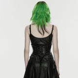 Nyx Gothic Zipped Patent Faux Leather Corset