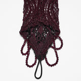 Furiosa Women's Gothic Gloves with Beading in Red