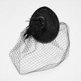 Mourning Star Veil Fascinator Hat