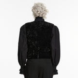 Jackdaw Men's Gothic Velvet Waistcoat in Black