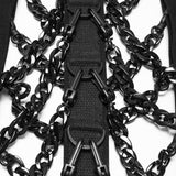 Magic Lantern Men's Punk Abyss Chain Stand-Collar Vest in Black