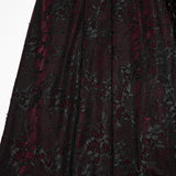 Cochineal Women's Gothic Dress with Velvet Fabric in Black & Red