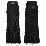 Ulthar Women's Gothic Skirt with Lacing Detail in Black