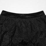 Marchesa Women's Gothic Skirt with Lace in Black