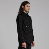 Clementine Gothic Black Cotton Everyday Shirt Men's