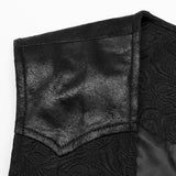 Lugubrious Gothic Jacquard Napoleon Hook Waistcoat Men's