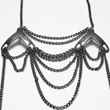 Tuberose Women's Punk Chain Bra Harness in Tarnished Bronze