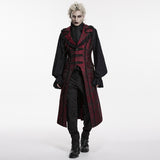 Aconite Men's Gothic Waistcoat with Chain Detail in Black