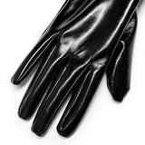 Anakamstra Gothic Patent Faux Leather Gloves Men's