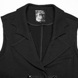 Charnel Gothic Woven Napoleon Sleeveless Jacket  Men's
