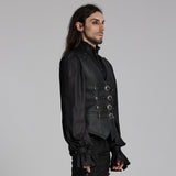Astarte Gothic PU Faux Leather Buckle Vest Men's