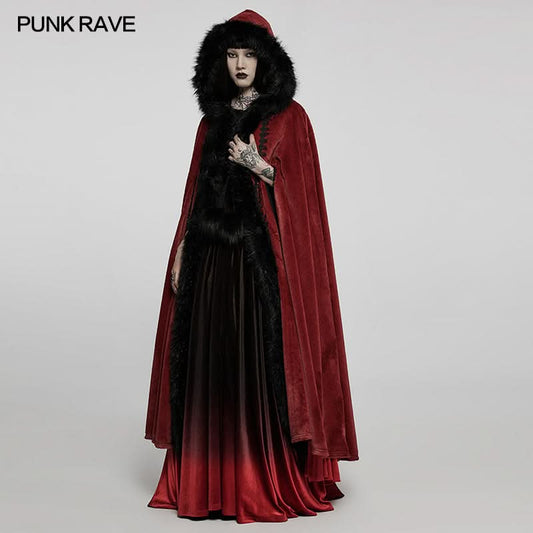 Siberia Fur Cloak (Red) - PunkRave