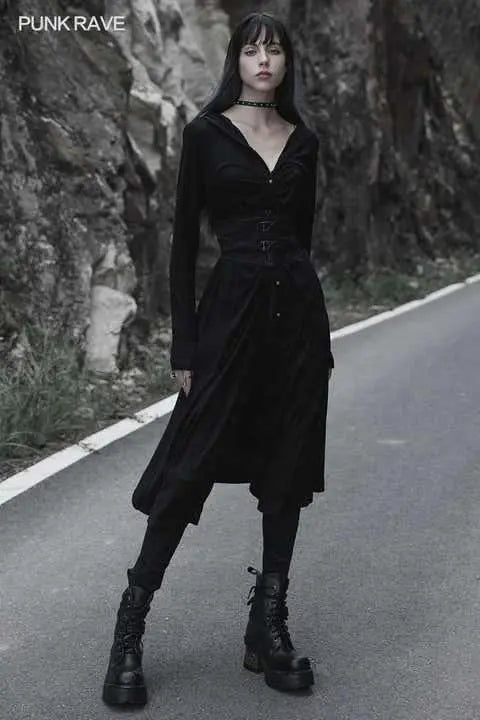 Akiko Corset With Buckles (Black) - PunkRave