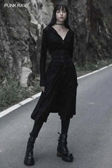 Akiko Corset With Buckles (Black) - PunkRave