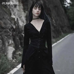 Akiko Corset With Buckles (Black) - PunkRave