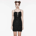 Amaranth Mini Dress (Black) - PunkRave
