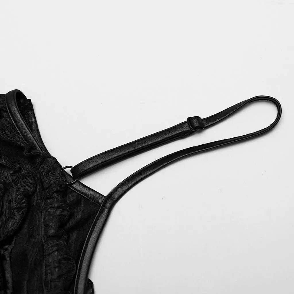 Amaranth Mini Dress (Black) - PunkRave