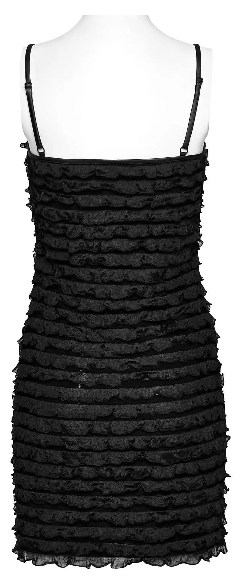 Amaranth Mini Dress (Black) - PunkRave