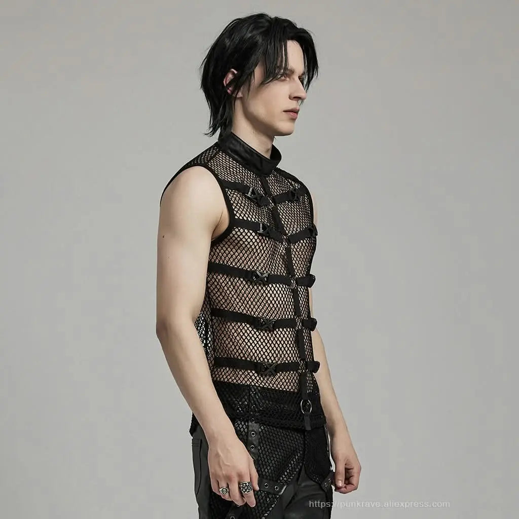 Anarchy Mesh Tank Top - PunkRave
