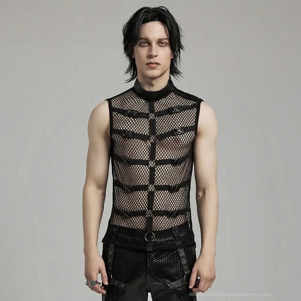 Anarchy Mesh Tank Top - PunkRave