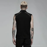 Axel Button-up Sleeveless Shirt - PunkRave