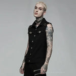 Axel Button-up Sleeveless Shirt - PunkRave