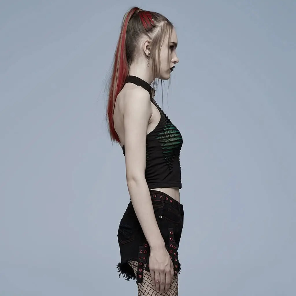 Bathory - Punk Halterneck Top - PunkRave