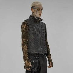 Beelzebub Biker Vest (Gray) - PunkRave