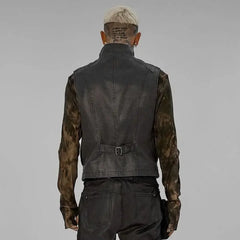 Beelzebub Biker Vest (Gray) - PunkRave