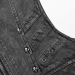 Beelzebub Biker Vest (Gray) - PunkRave