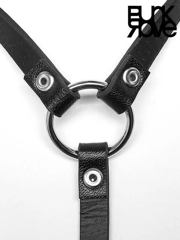 Bite Me Faux Leather Harness - PunkRave