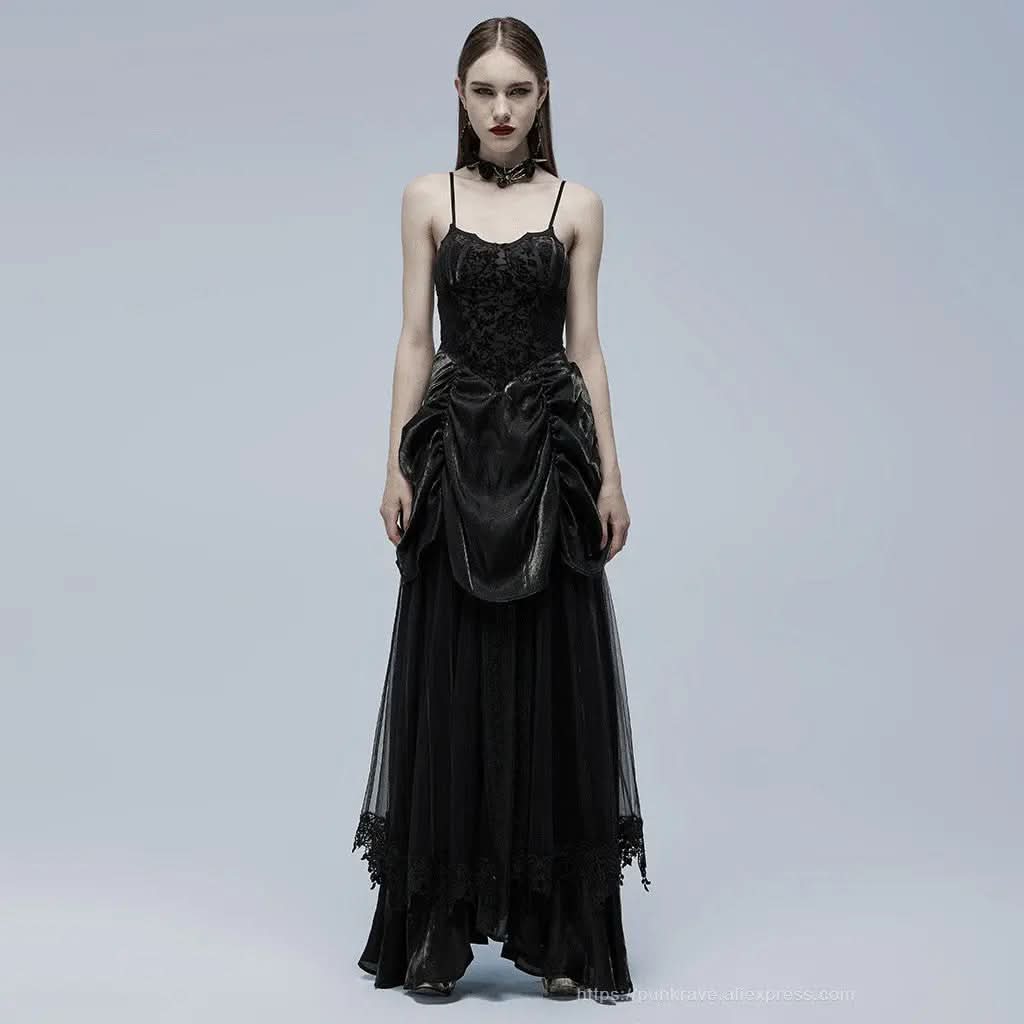 Black Widow Printed Slip Dress My Store