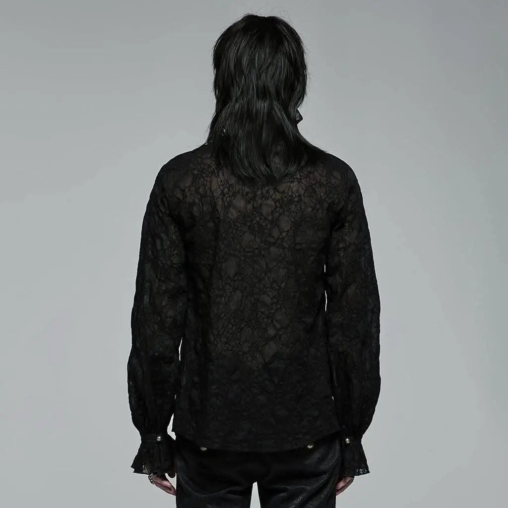 Blue Afternoon Sheer Button Up Shirt - PunkRave