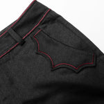 Camazotz Straight Fit Pants - Black and Red PunkRave