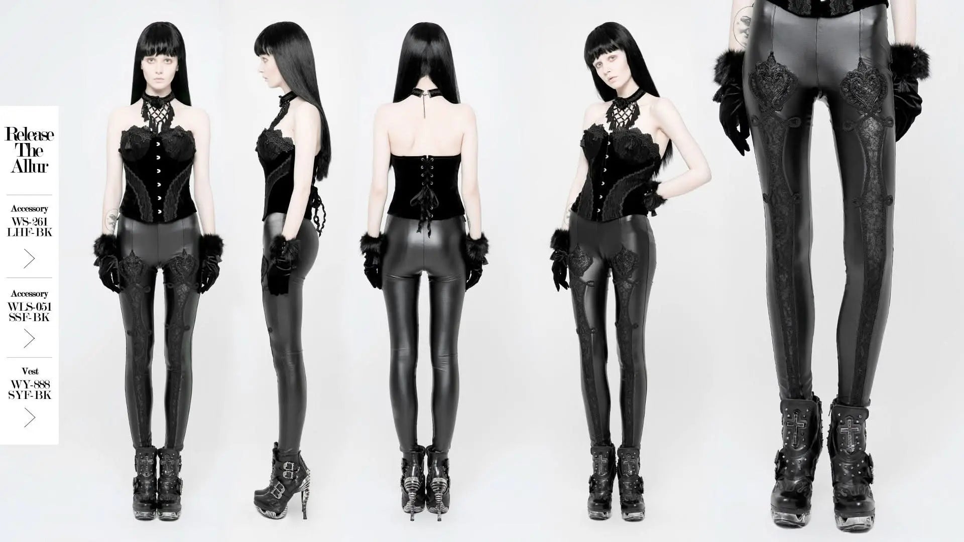 Cathedral Arch Leggings - Black - PunkRave