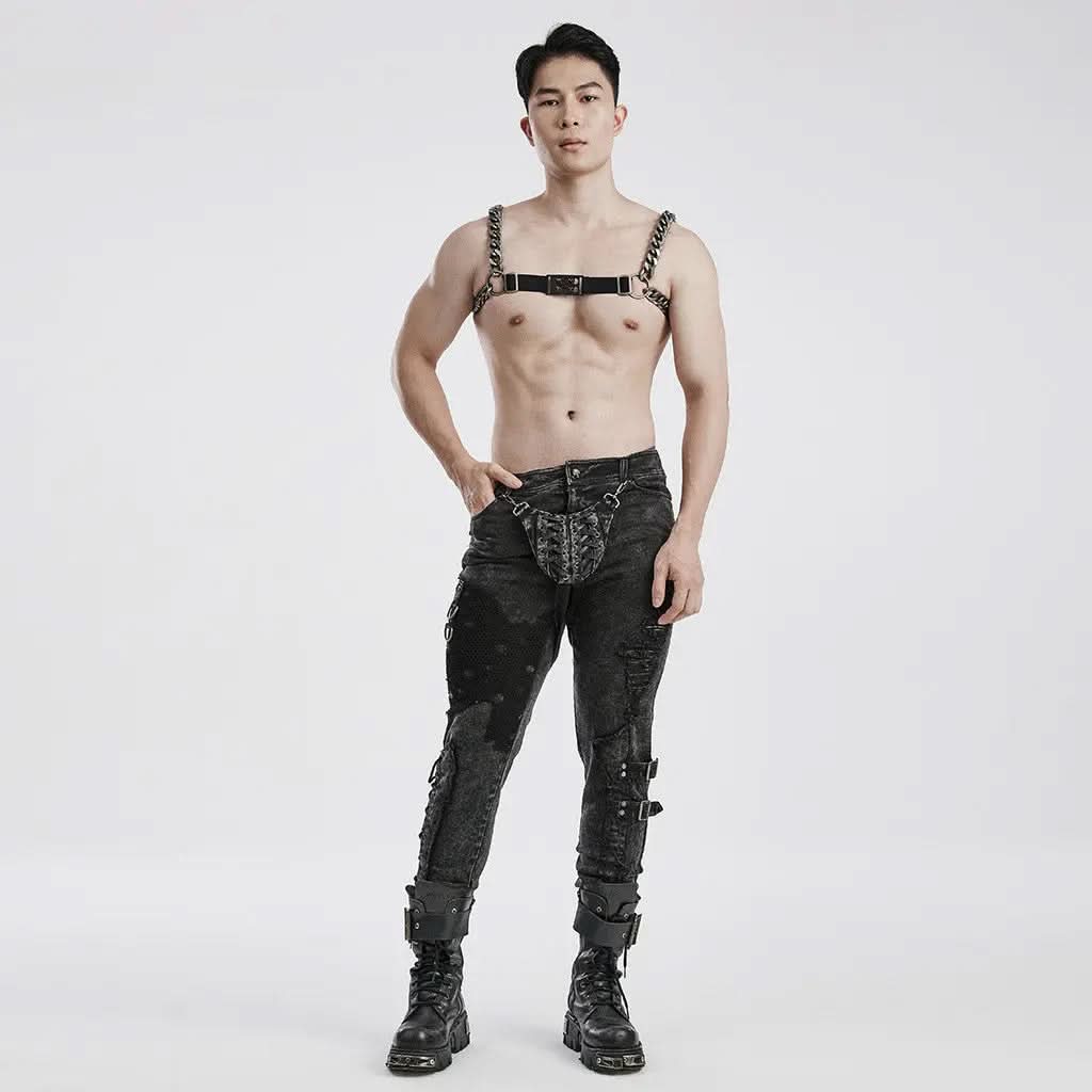 Chains and Leather - Punk Chain Harness My Store