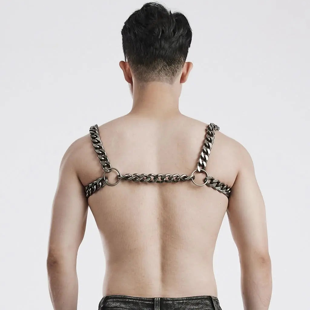 Chains and Leather - Punk Chain Harness - PunkRave