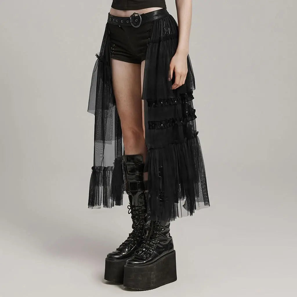 Chroma Tiered Skirt (Dead Eye) - PunkRave