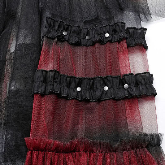 Chroma Tiered Skirt (Red Eye) My Store
