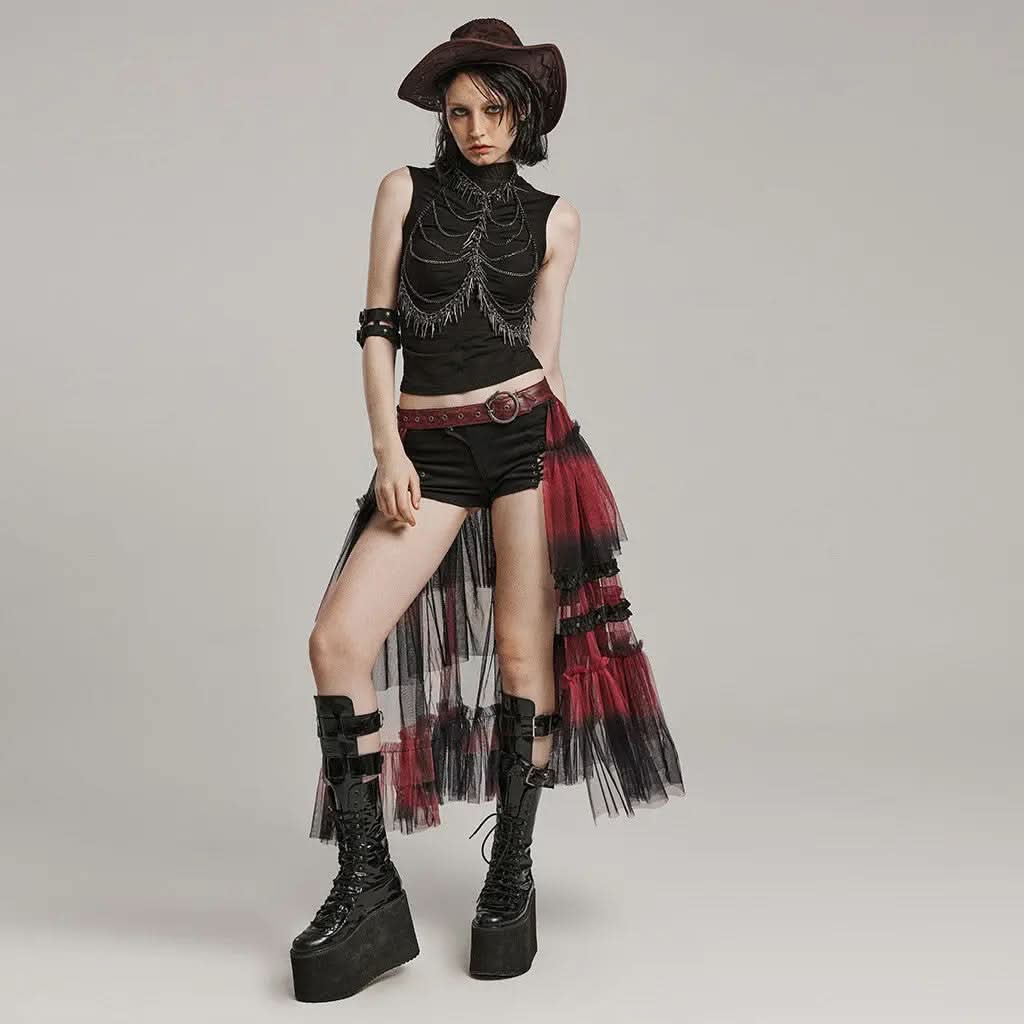 Chroma Tiered Skirt (Red Eye) My Store