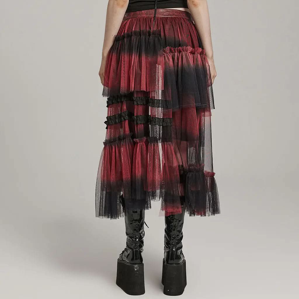 Chroma Tiered Skirt (Red Eye) My Store