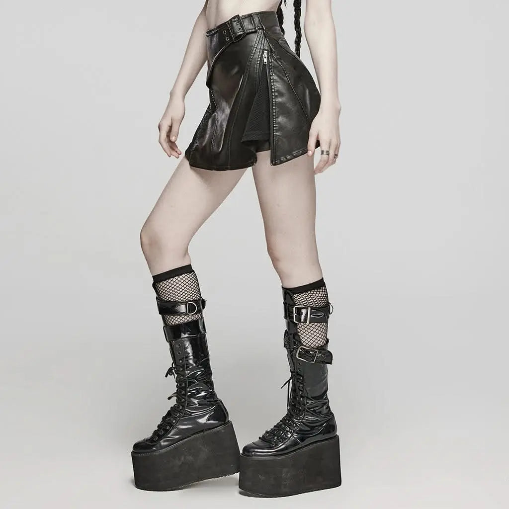 Chronos Mini Skirt (Obsidian) - PunkRave
