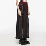 Crepuscular A-Line Skirt Red PunkRave
